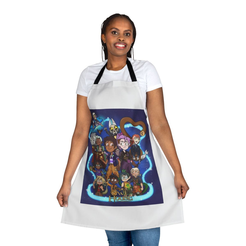 Owl House Finale Inspired Apron featuring characters like Eda Clawthorne, Amity Blight, and King
