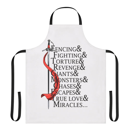 Apron featuring quotes and characters from the movie The Princess Bride