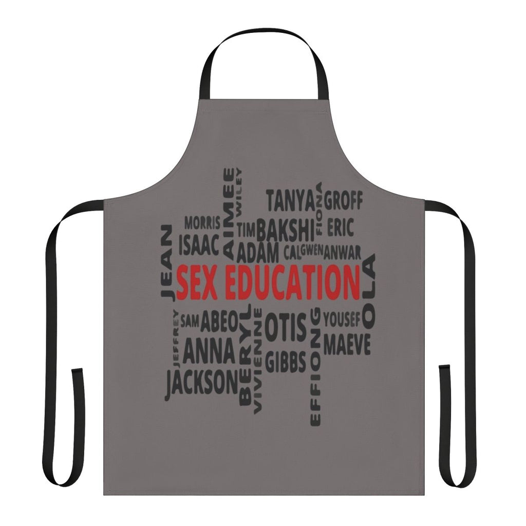 Apron featuring a design inspired by the popular Netflix series "Sex Education"