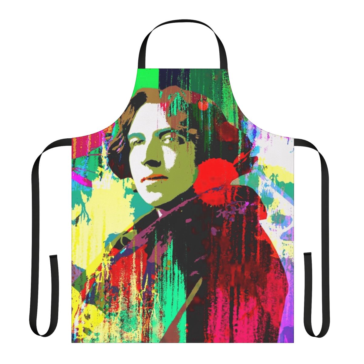 Elegant apron featuring the portrait of celebrated gay icon and literary figure Oscar Wilde