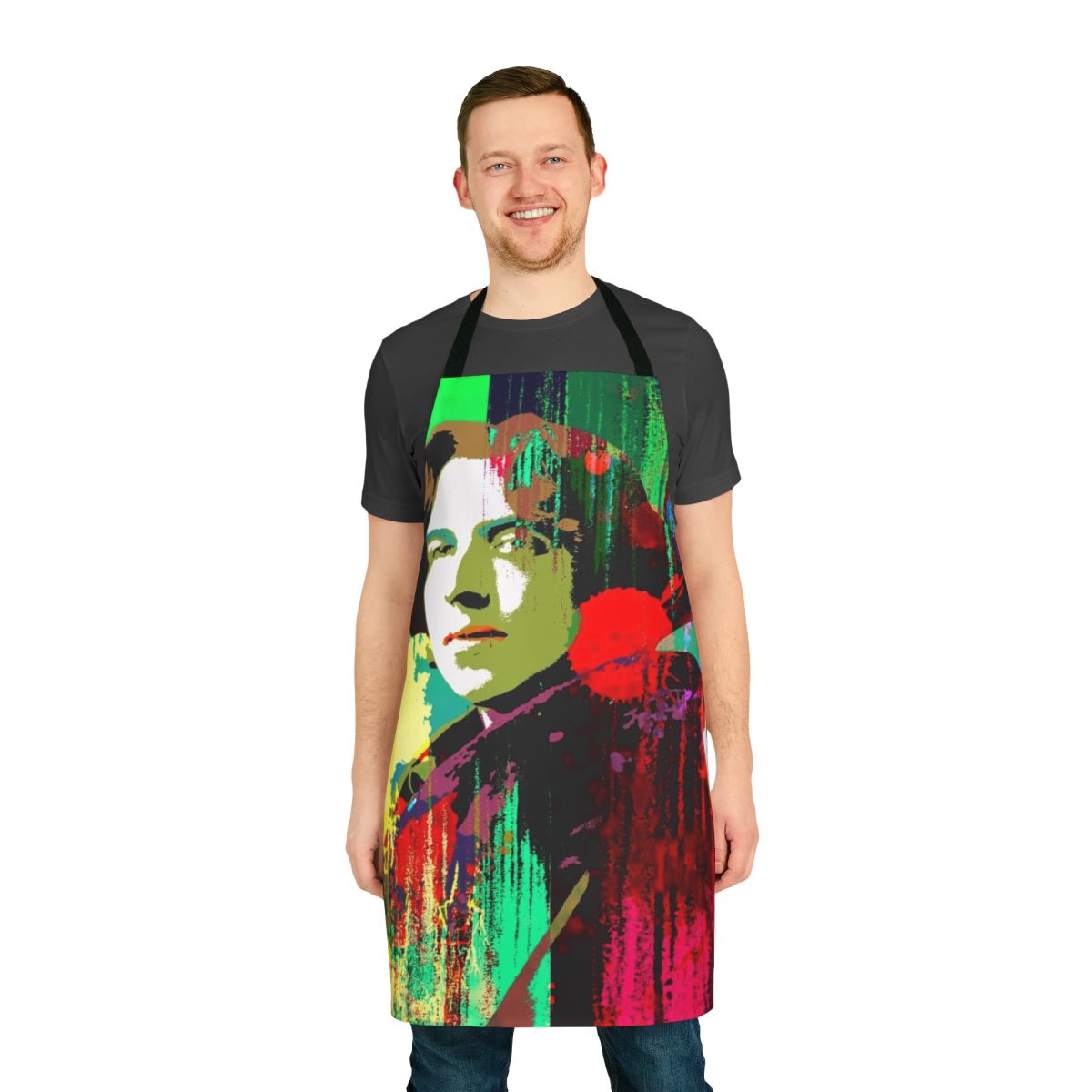 Elegant apron featuring the portrait of celebrated gay icon and literary figure Oscar Wilde
