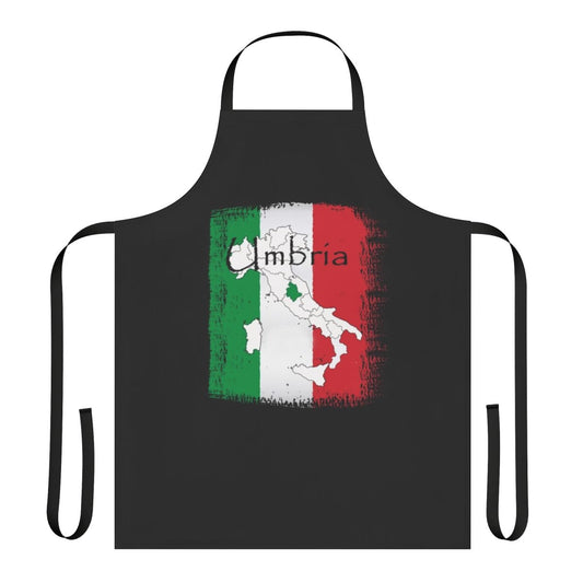 Premium apron featuring the vibrant colors and designs of the Umbria region of Italy