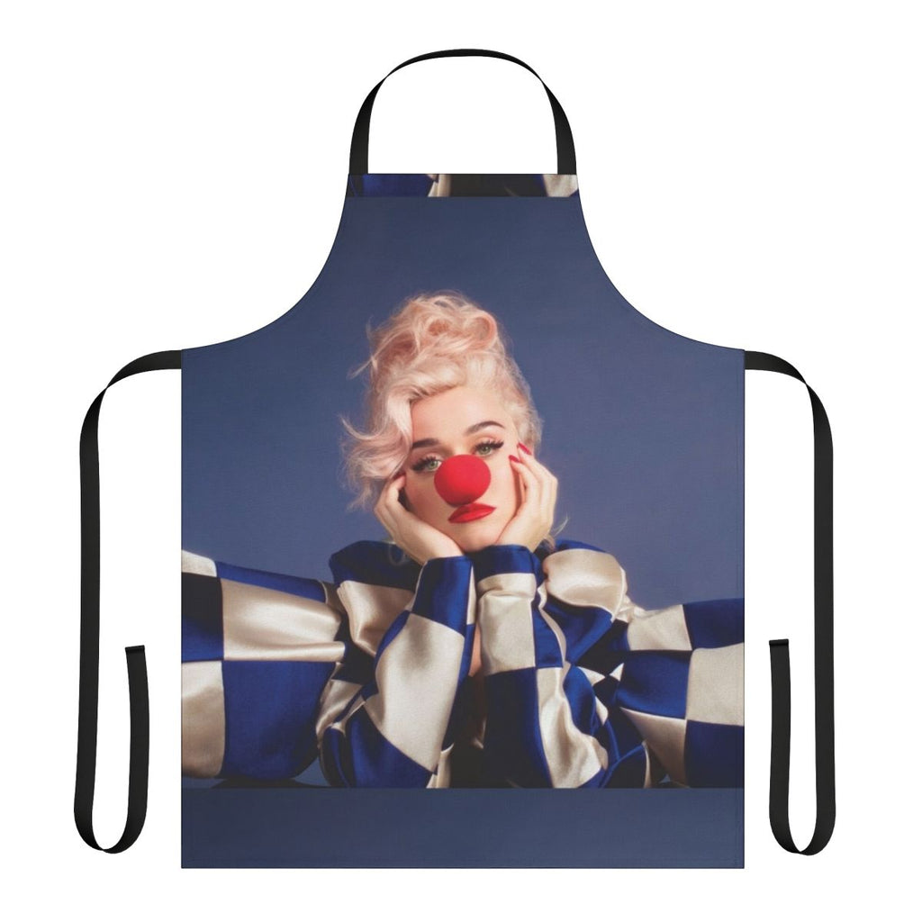 A colorful party apron featuring the designs and styles of popular RuPaul's Drag Race contestants