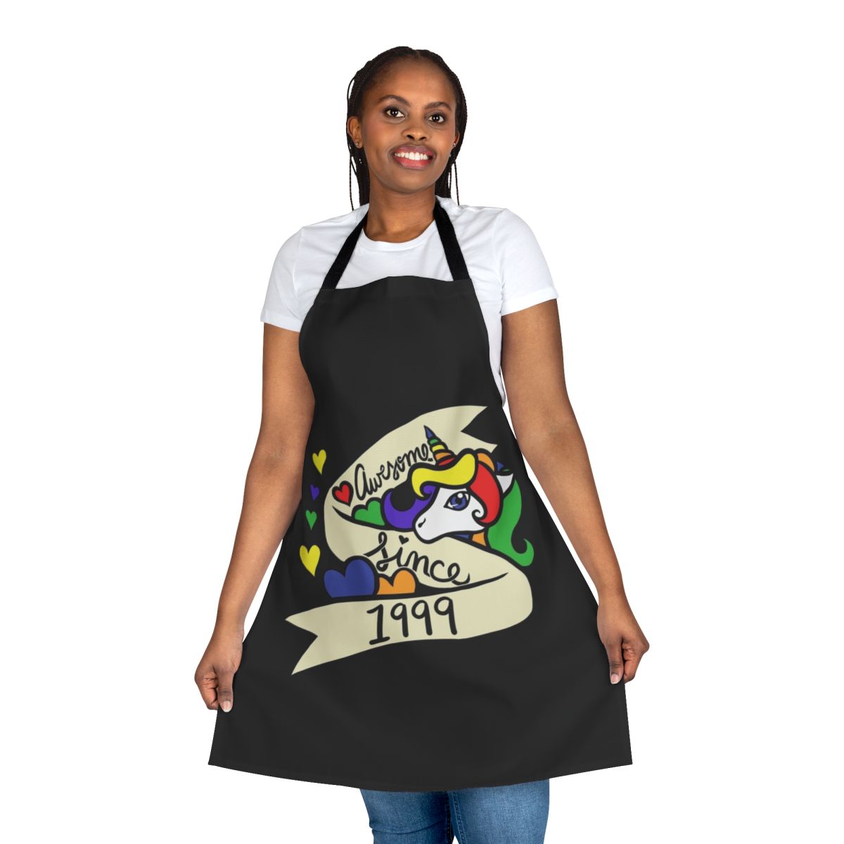 Awesome Since 1999 Apron featuring a unicorn design