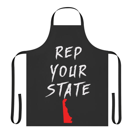 Patriotic Delaware-themed apron with state flag design