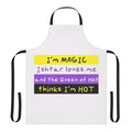 Asu Shu Namir inspired apron featuring a stylized design