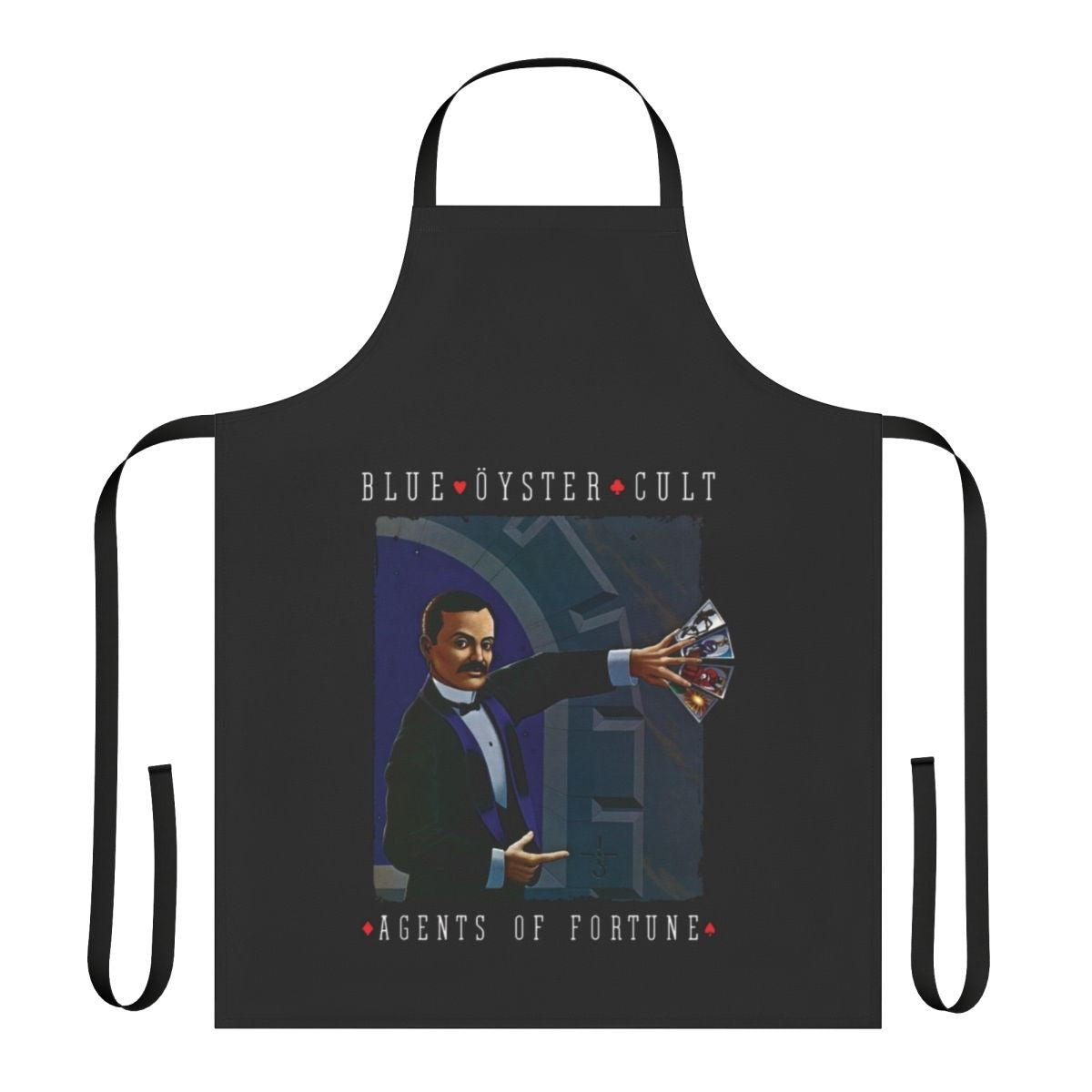 Blue Öyster Cult Themed Apron Featuring the Iconic Band Logo and Album Art
