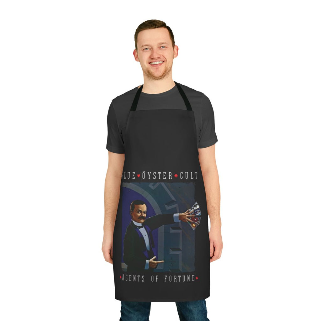Blue Öyster Cult Themed Apron Featuring the Iconic Band Logo and Album Art