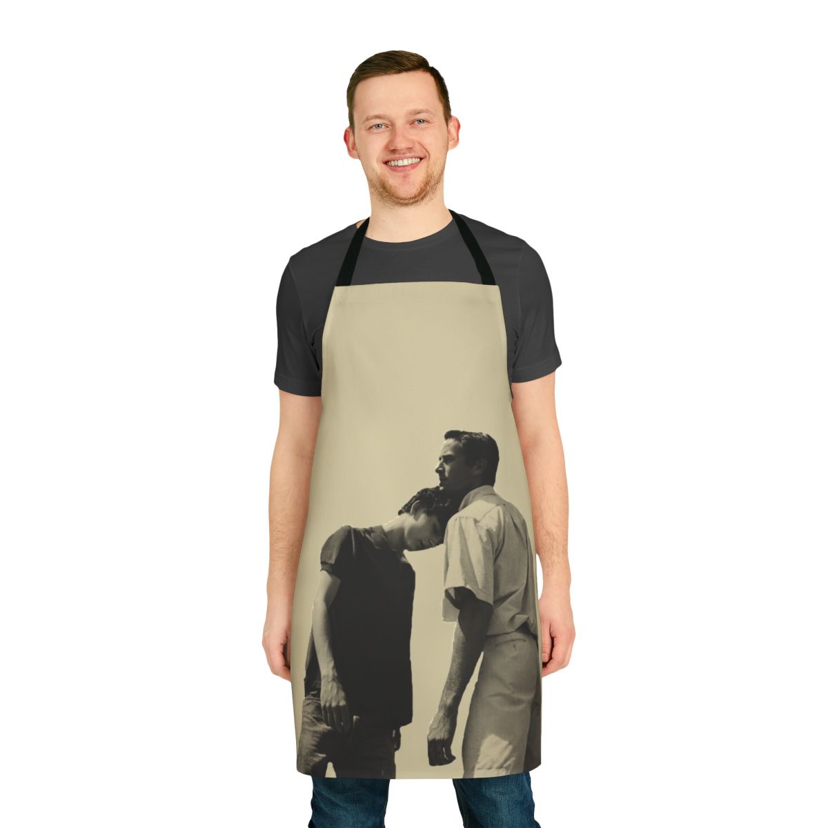 "Call Me By Your Name" themed apron with minimalist design