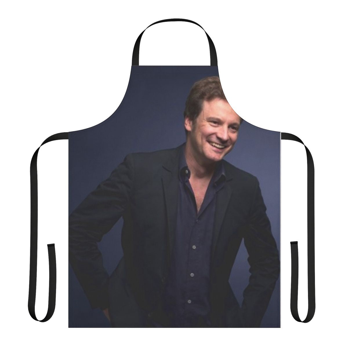 Apron featuring a portrait of popular British actor Colin Firth