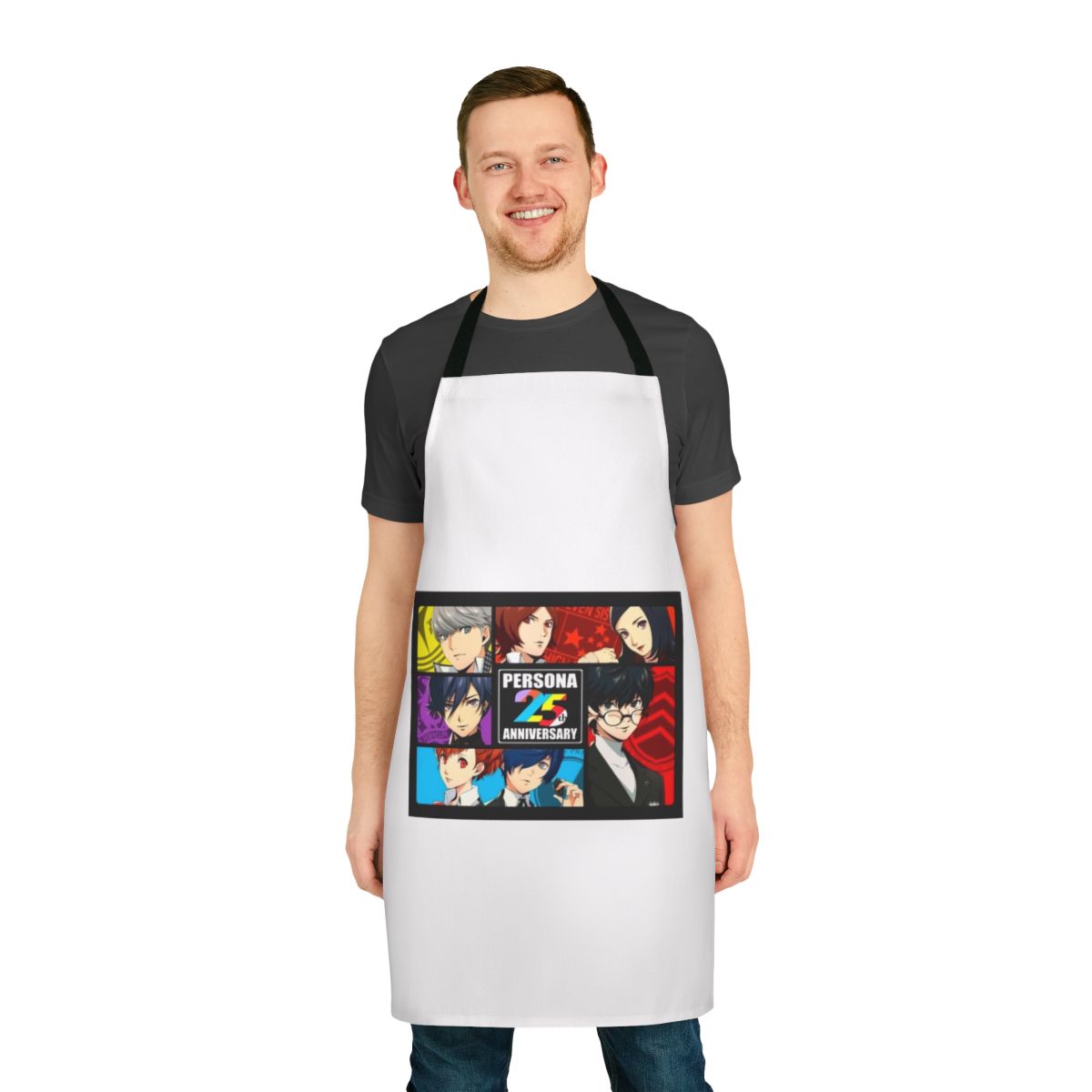 Persona Anniversary Apron featuring a stylish persona-themed design