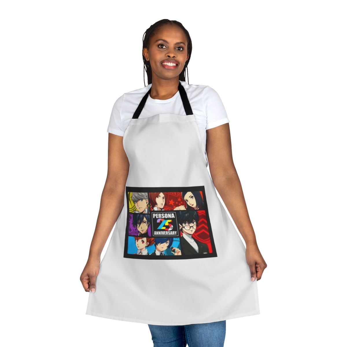 Persona Anniversary Apron featuring a stylish persona-themed design