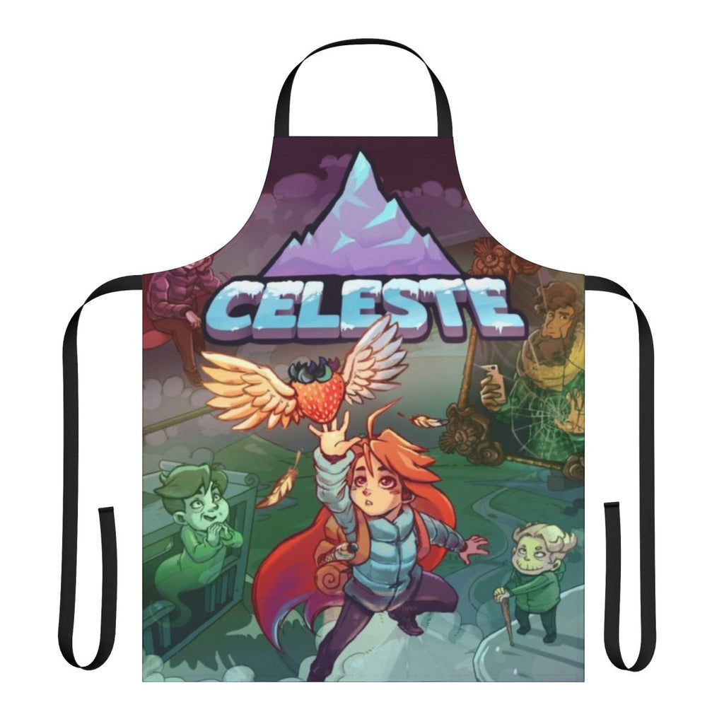 Celeste-inspired apron with video game design