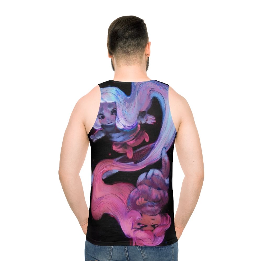 Celeste Unisex Tank Top with Space and Stars Design