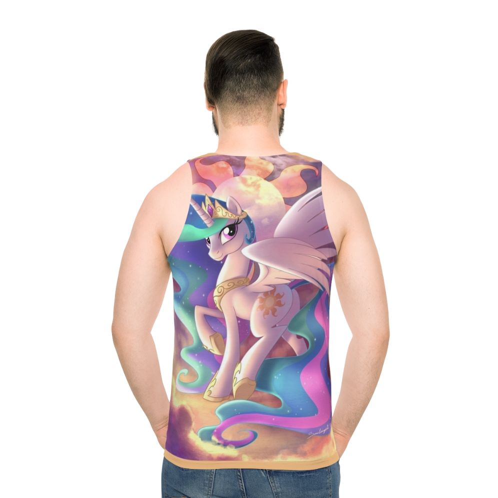 Unisex tank top with a celestial alicorn design inspired by My Little Pony