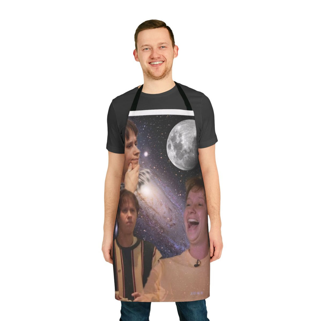 Celestial-themed apron with the signature design of Conor Mason, the lead singer of the band Nothing But Thieves.