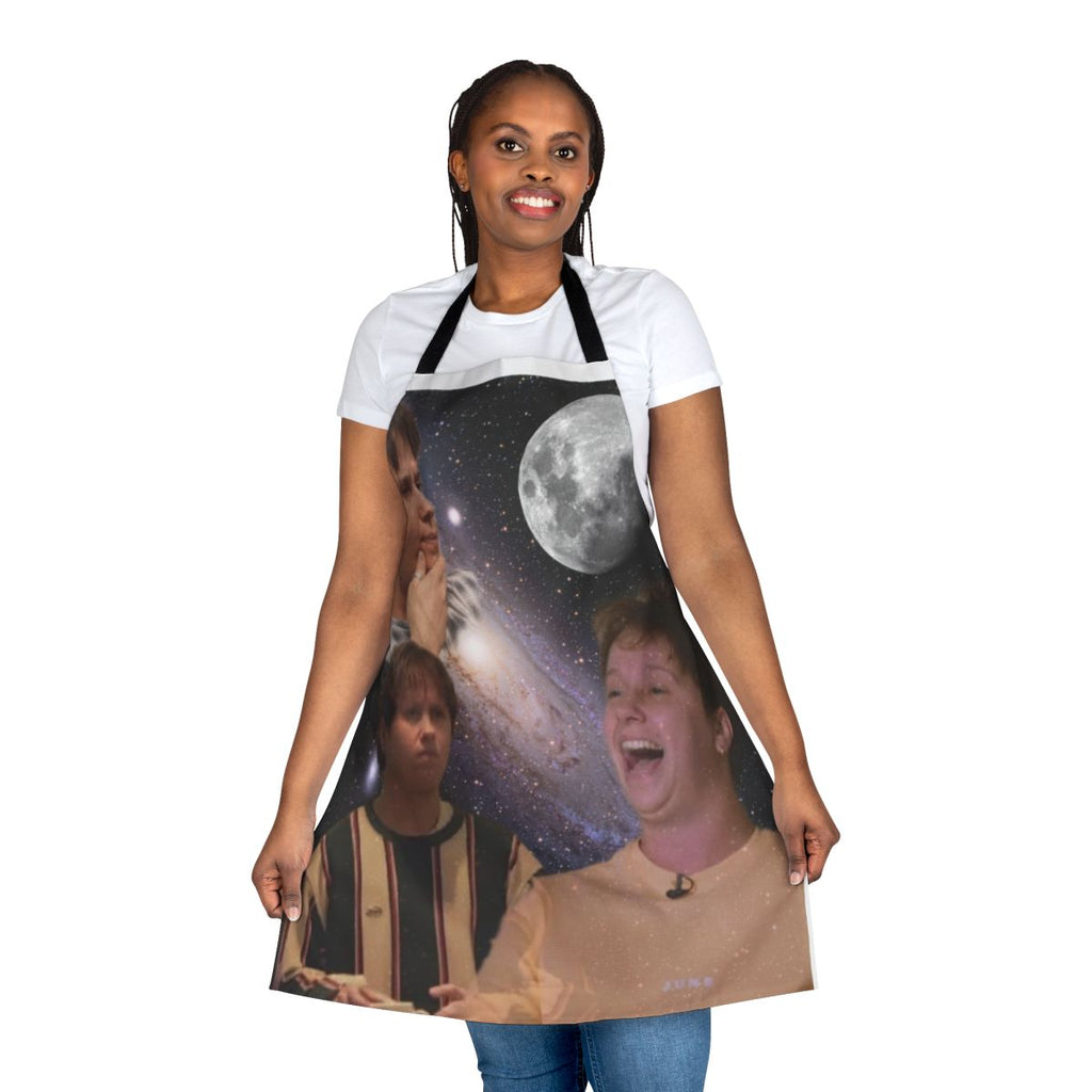 Celestial-themed apron with the signature design of Conor Mason, the lead singer of the band Nothing But Thieves.