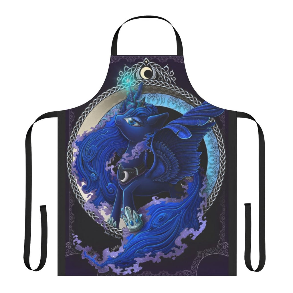 Apron featuring a moon and stars design inspired by Princess Luna from My Little Pony