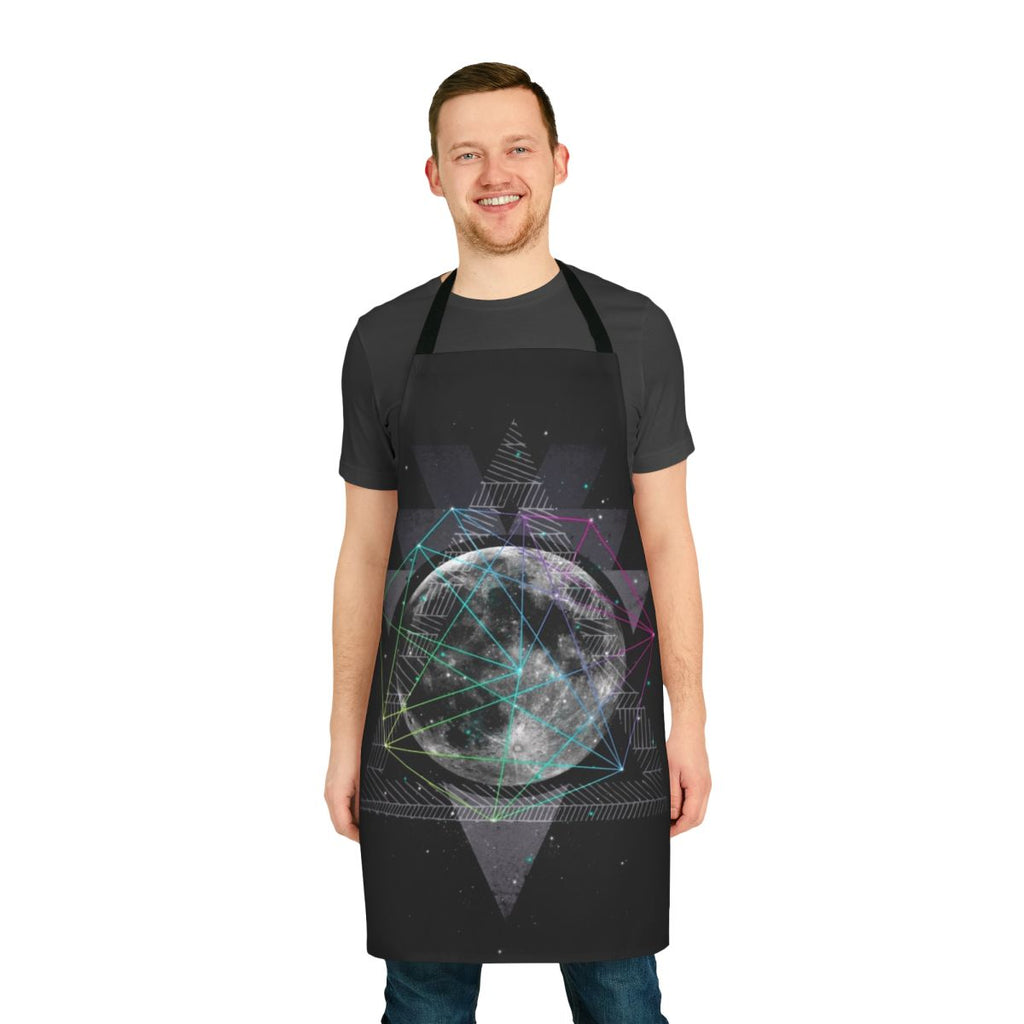 Apron with a stylish and captivating moon and stars design