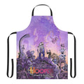 Celestial-themed apron with a bear print design against a cosmic background