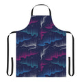 Dotwork Aurora Borealis Design Apron with Swirling Cosmic Patterns