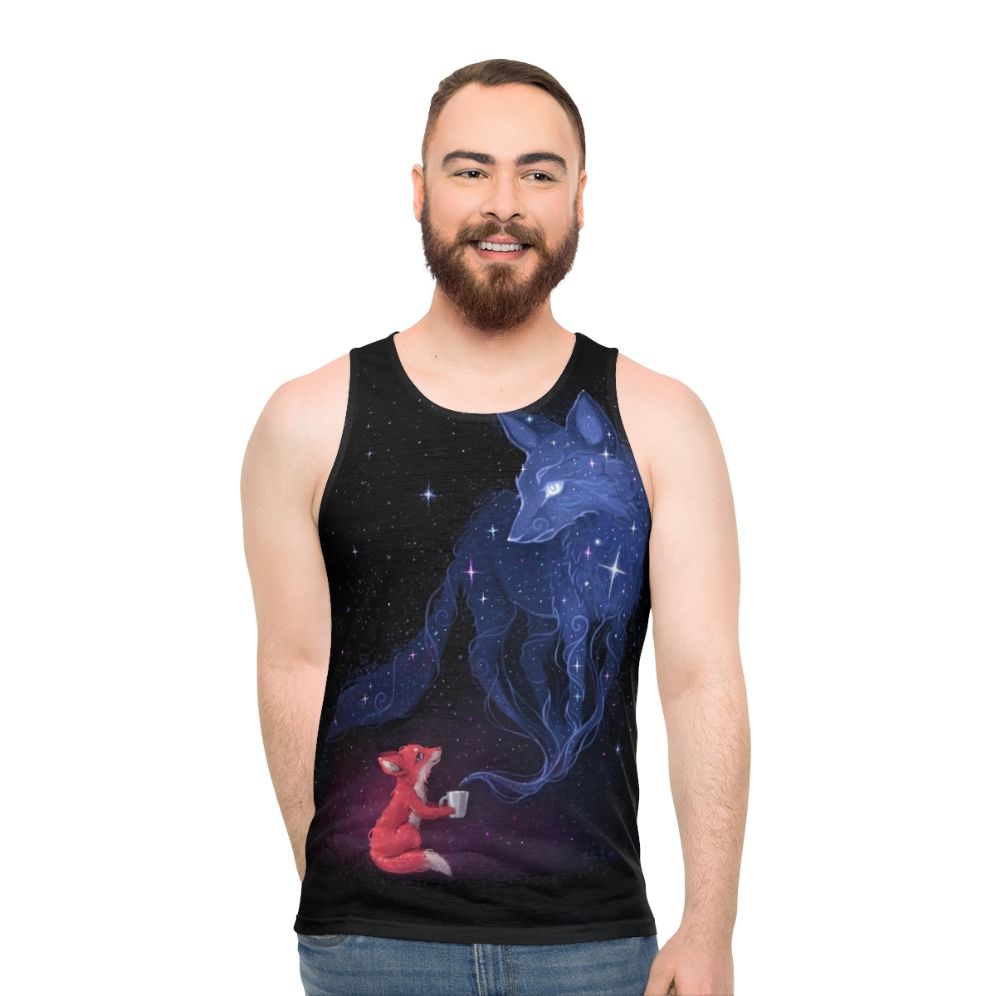 Celestial galaxy print unisex tank top