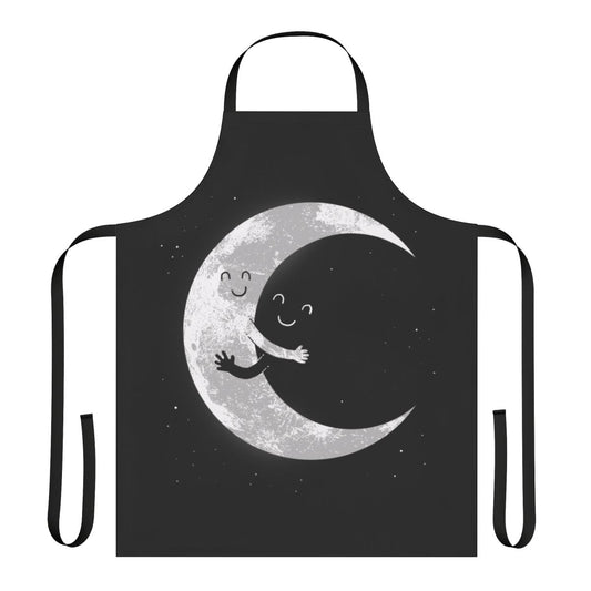 Stylish moon-themed apron for the modern space enthusiast