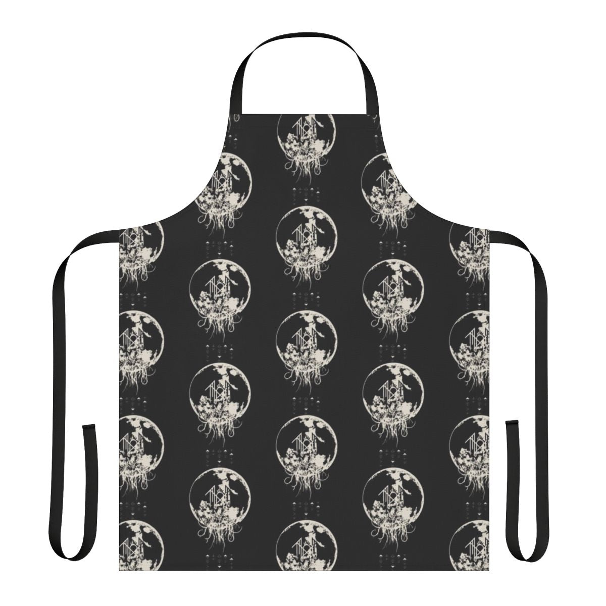 Apron featuring a moon design, inspired by the progressive metal band Sleep Token