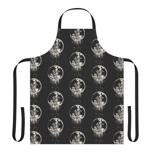 Apron featuring a moon design, inspired by the progressive metal band Sleep Token