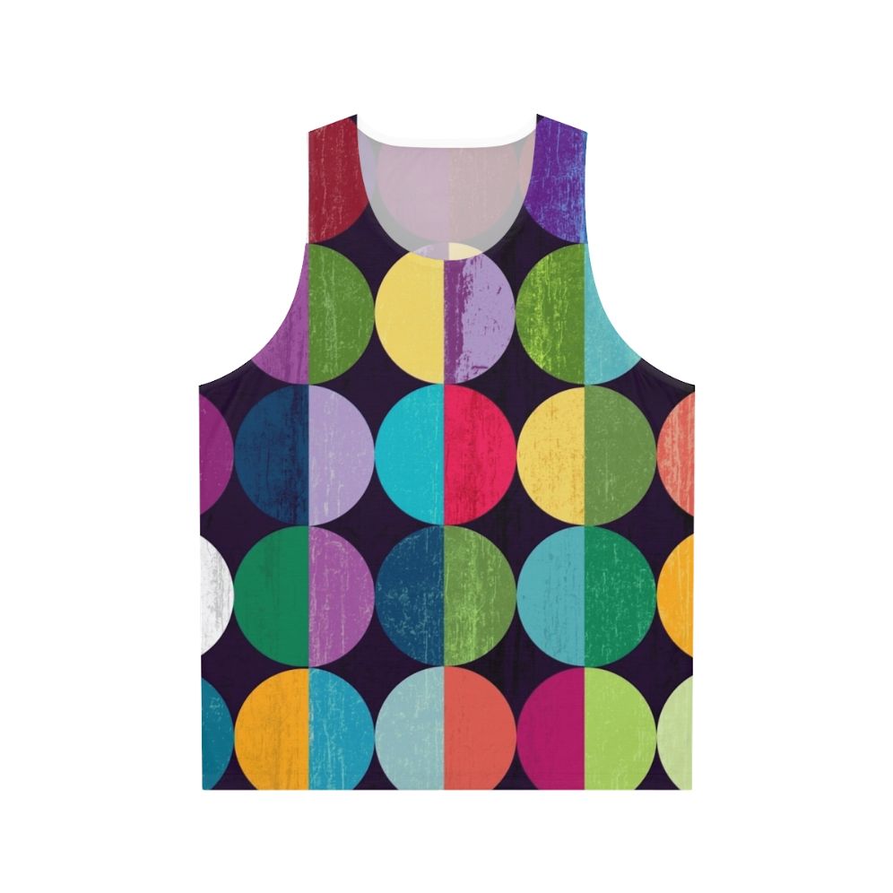 Unisex tank top with celestial moon geometric pattern design