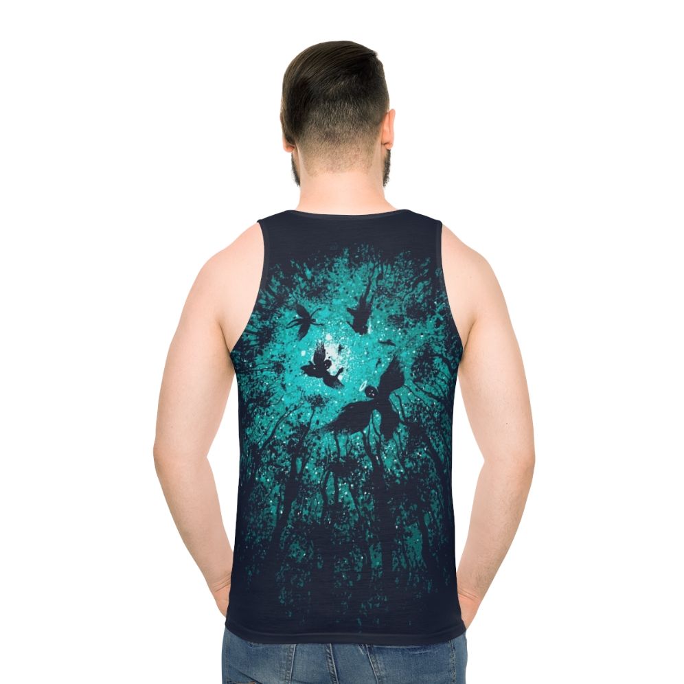 Unisex tank top with a celestial, nature-inspired design