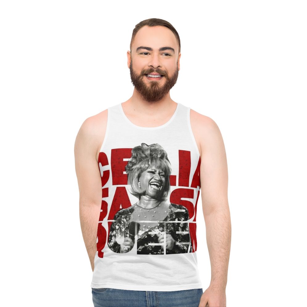 Celia Cruz Cuban Flag Unisex Tank Top