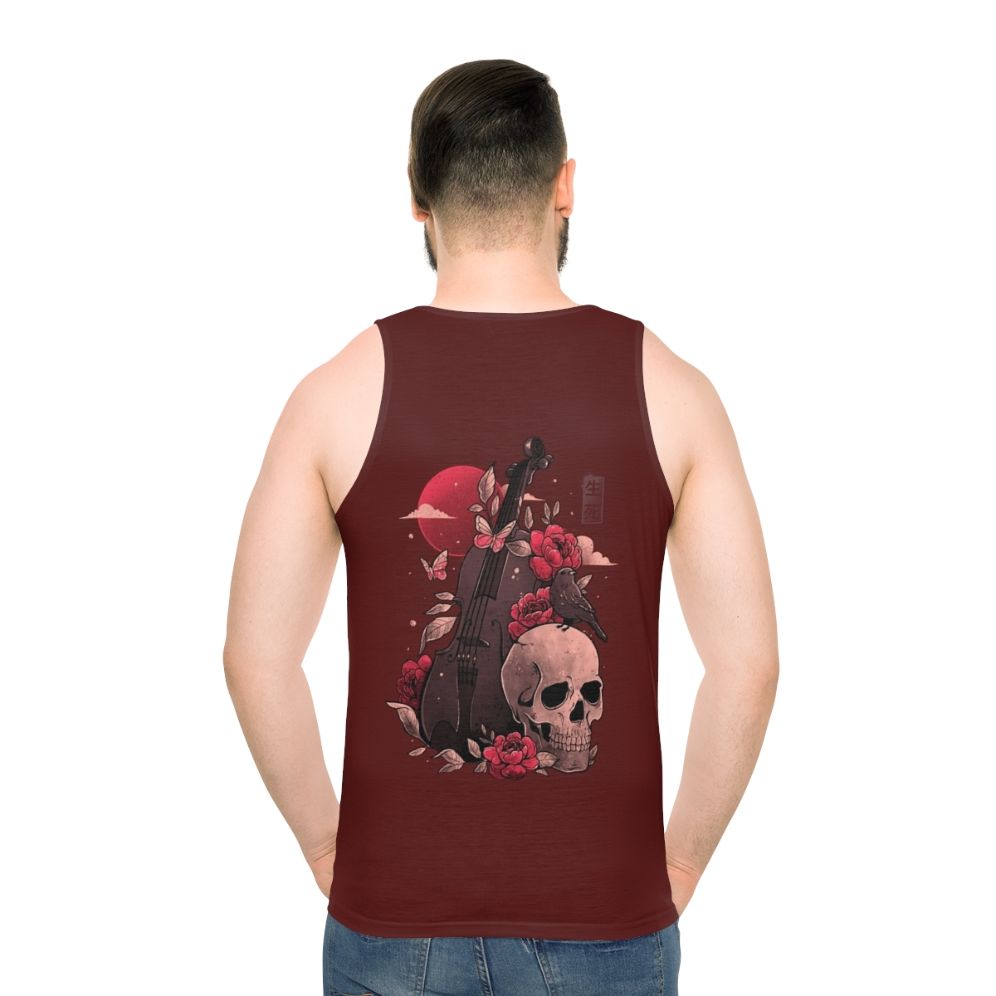 Cello skull tank top for music lovers