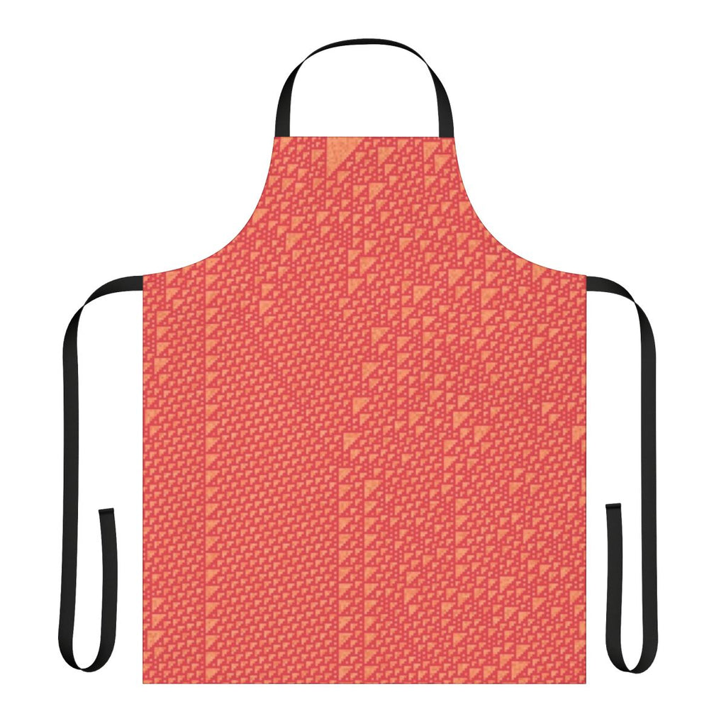 Apron featuring the iconic Rule 110 cellular automaton pattern, a visually captivating mathematical algorithm.