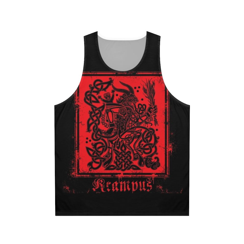 Celtic unisex tank top with Krampus design