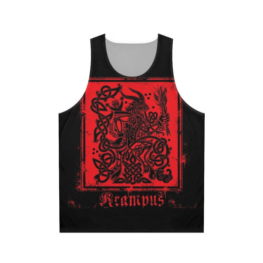 Celtic unisex tank top with Krampus design