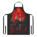 Cenobite puzzle box inspired apron with Pinhead design for horror movie fans