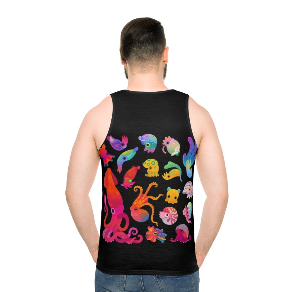 Cephalopod unisex tank top featuring octopus and squid designs