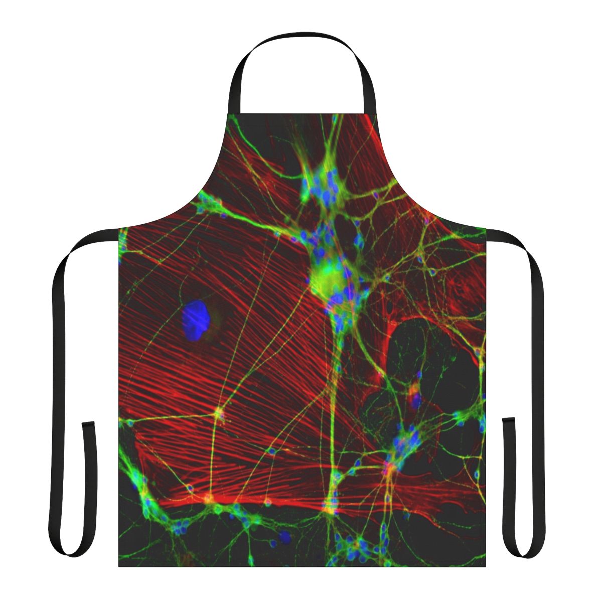 Apron featuring an artistic depiction of neural synapses in the human brain