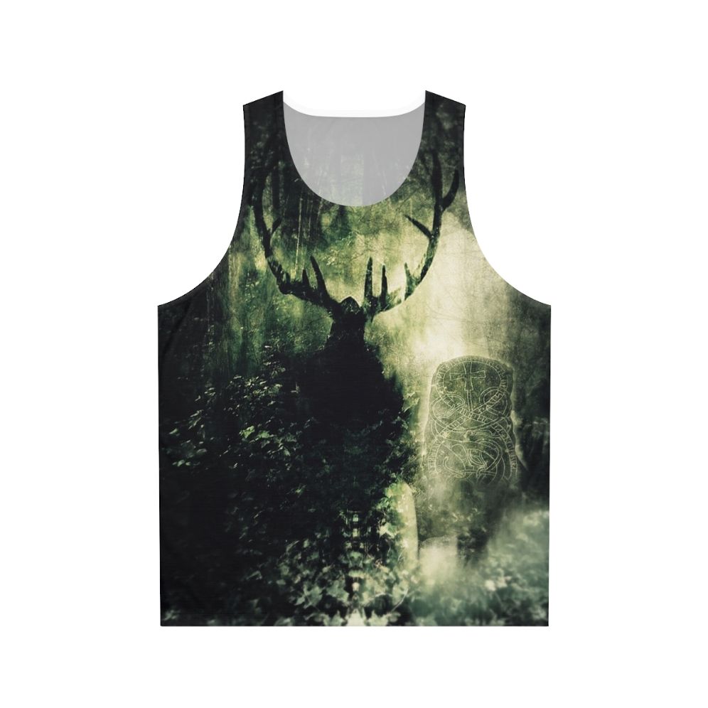 Cernunoss, the Lord of the Woodlands, unisex tank top