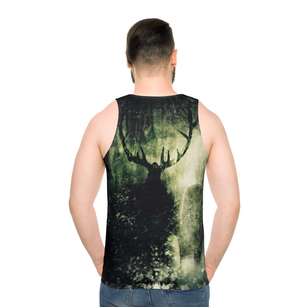 Cernunoss, the Lord of the Woodlands, unisex tank top