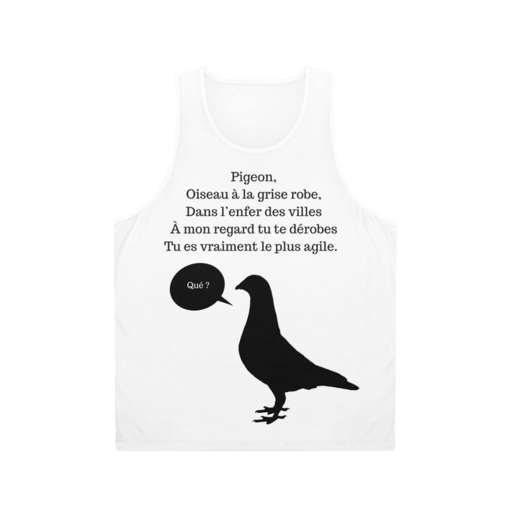 Unisex tank top featuring the classic Belgian humor quote "C'est Arrivé Près de Chez Vous"