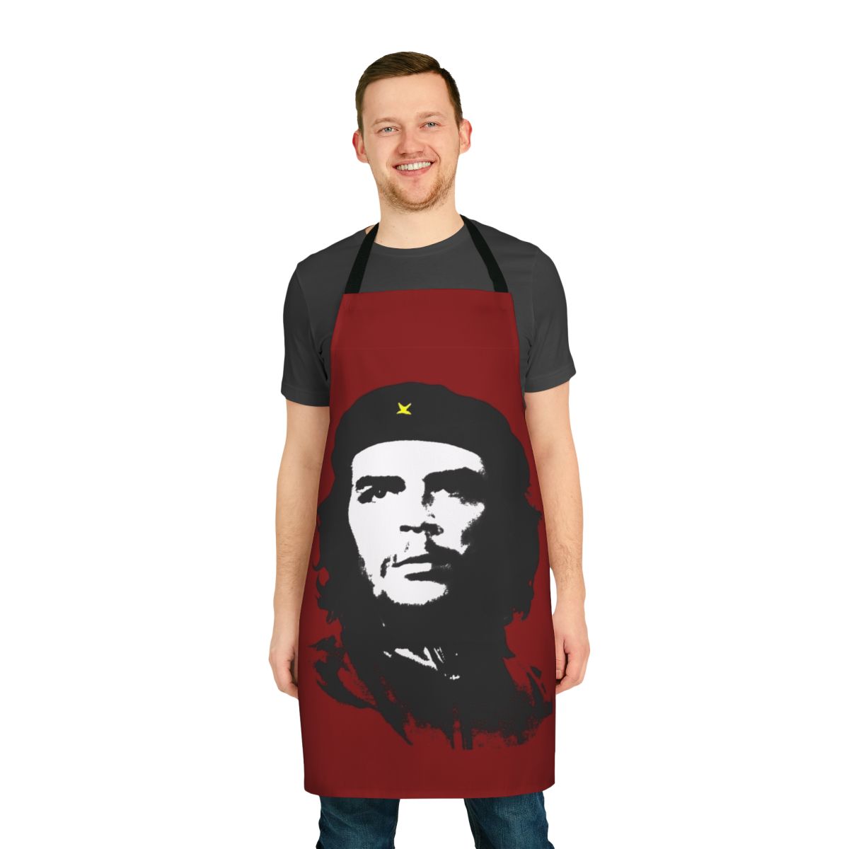 Ché-inspired apron featuring the iconic image of the revolutionary leader Ché Guevara