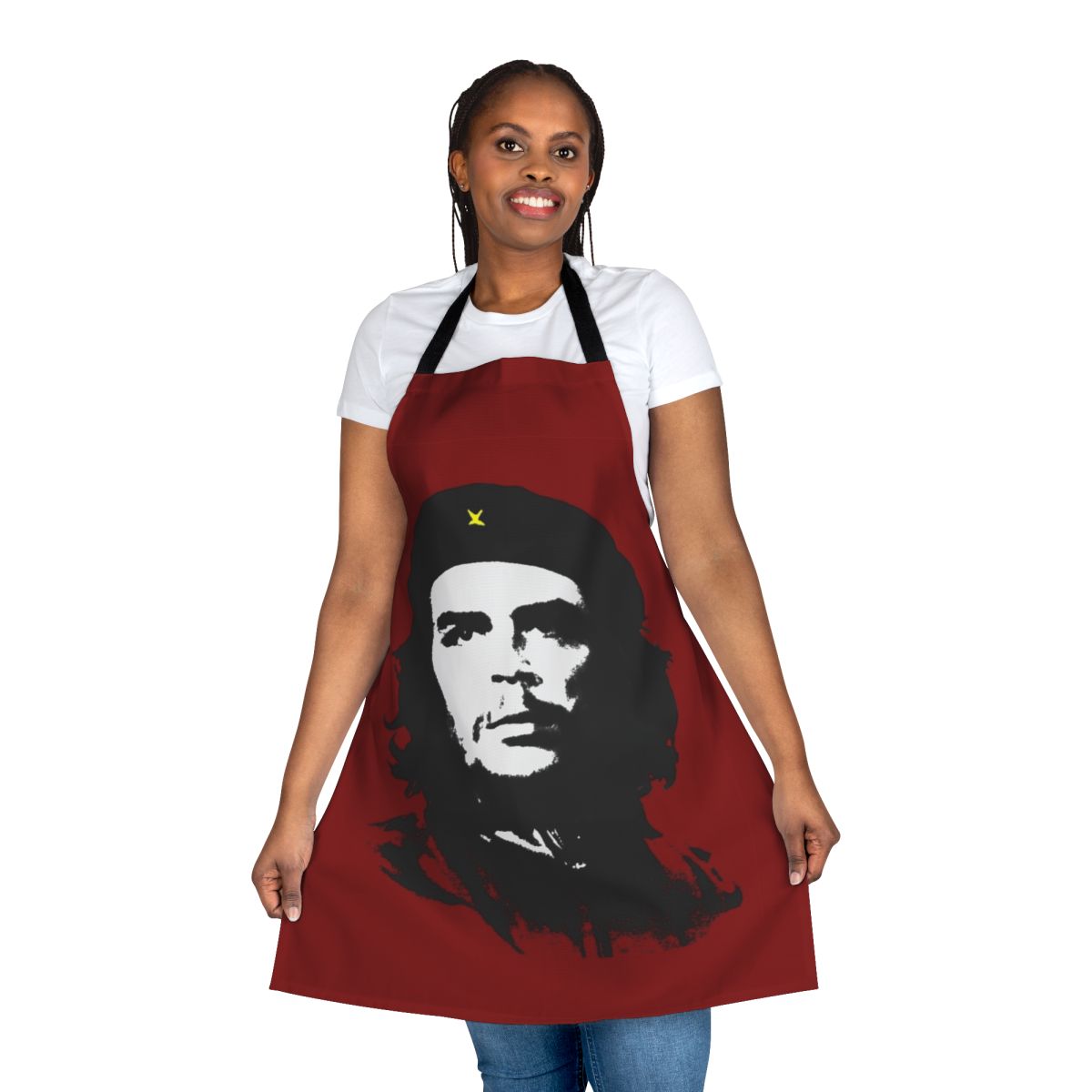 Ché-inspired apron featuring the iconic image of the revolutionary leader Ché Guevara