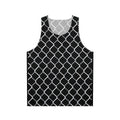 Chain link unisex tank top in black and white