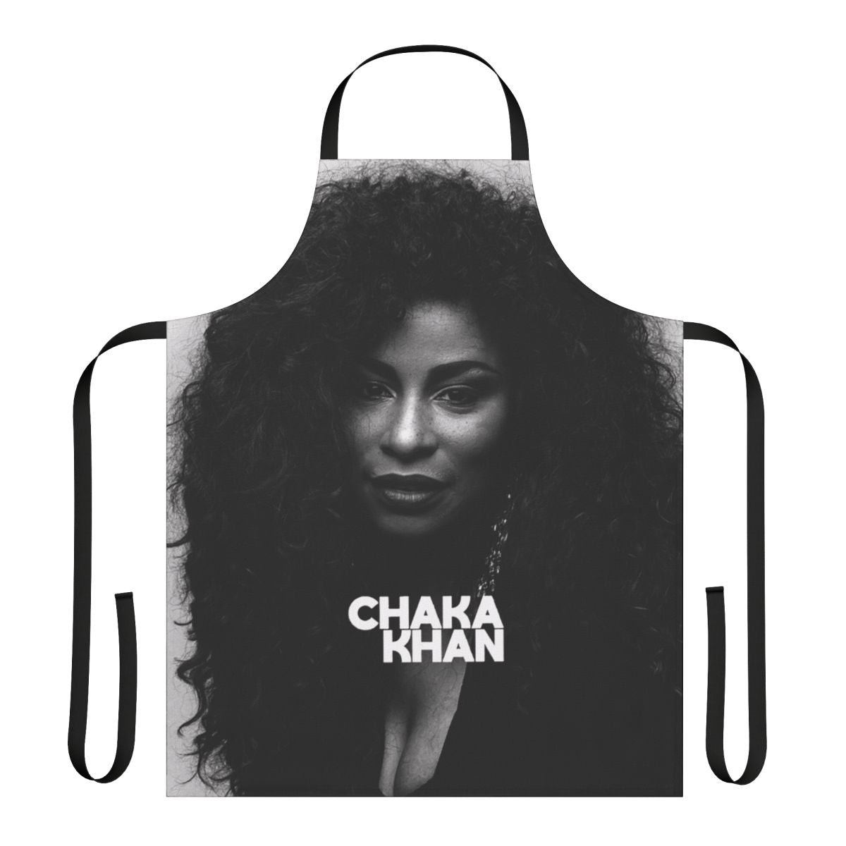 Chaka Khan-inspired apron featuring Tighoo Chaka Show Tour design