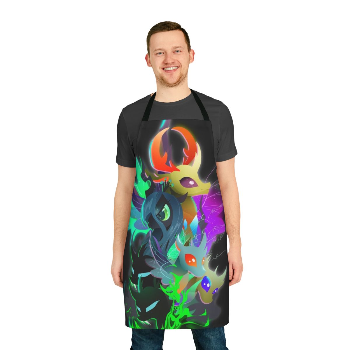 Changeling-themed apron featuring the Changeling Queen and King from My Little Pony: Friendship is Magic