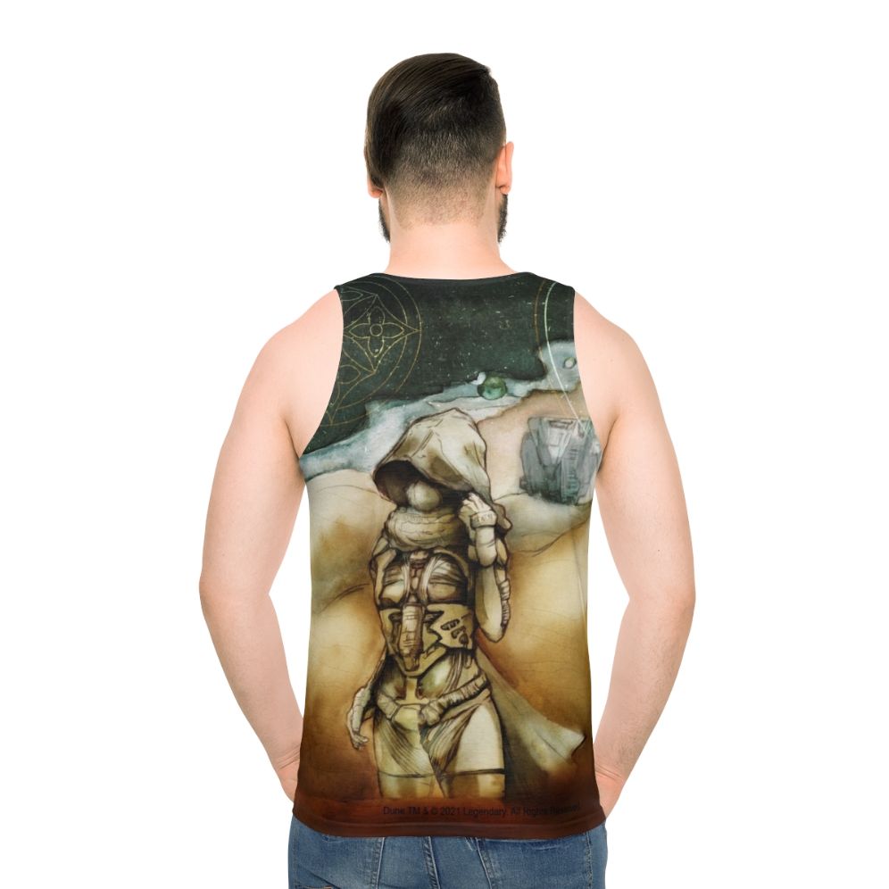 Chani from Dune 2020 movie art on a unisex tank top