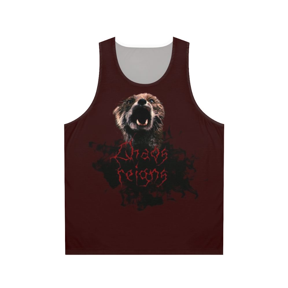 Chaos Reigns Unisex Black Metal Occult Tank Top