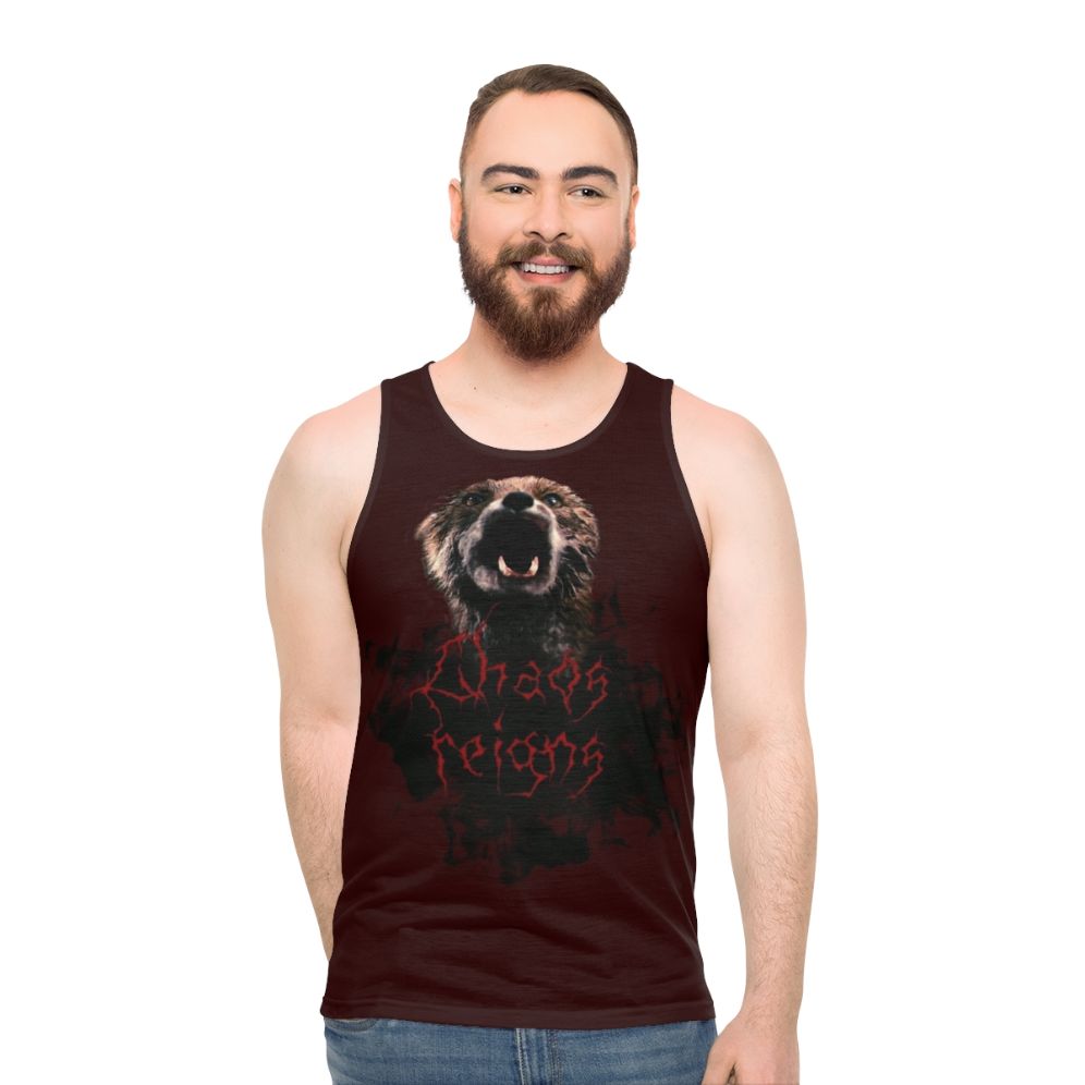 Chaos Reigns Unisex Black Metal Occult Tank Top